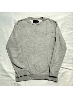 Zara Essentials Heather Grey Crewneck Sweatshirt Size S | 90% Cotton